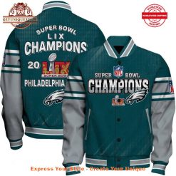 Philadelphia Eagles LIX Super Bowl Champions Baseball Jacket