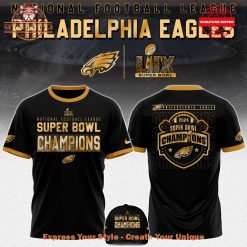 Philadelphia Eagles Super Bowl 2025 Champions Black Gold Merch Collection