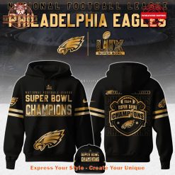 Philadelphia Eagles Super Bowl 2025 Champions Black Gold Merch Collection