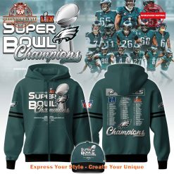 Philadelphia Eagles Super Bowl LIX Champions Green Shirt Collection