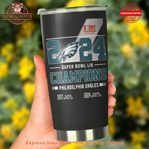 Philadelphia Eagles Super Bowl LIX Champions Tumbler