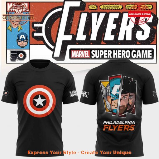 Philadelphia Flyers 2025 Marvel Super Hero Game Shirt