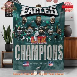 Philadelphia Football Team Super Bowl LIX Champions Blanket