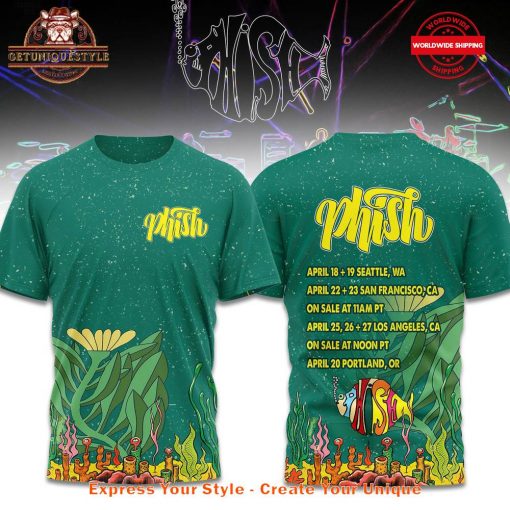 Phish Summer Tour 2025 Schedule List Shirt Collection