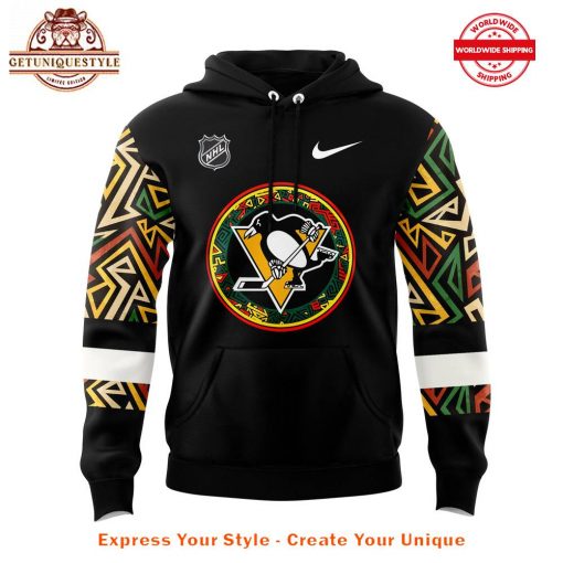 Pittsburgh Penguins Black Hockey History Game Hoodie