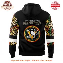 Pittsburgh Penguins Black Hockey History Game Hoodie