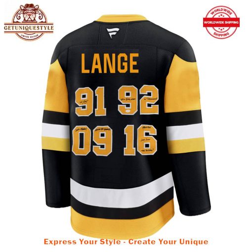 Pittsburgh Penguins Mike Lange Autographed Framed Jersey