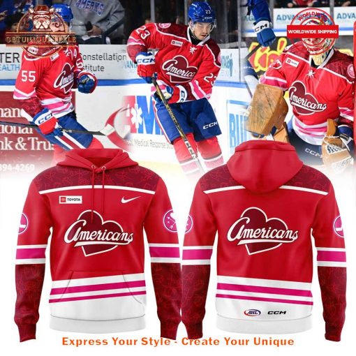 Rochester Americans Red Threads Uniform 2025 Hoodie