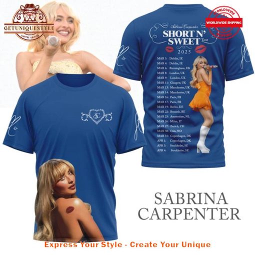 Sabrina Carpenter Short N’ Sweet Tour 2025 T-Shirt