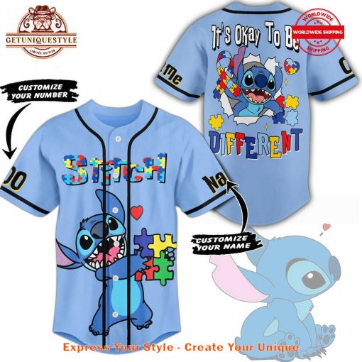 Stitch It’s Okay To Be Different Autism Awareness Jersey