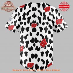 Wisconsin Badgers Basketball Special Cow Print Baseball Jersey