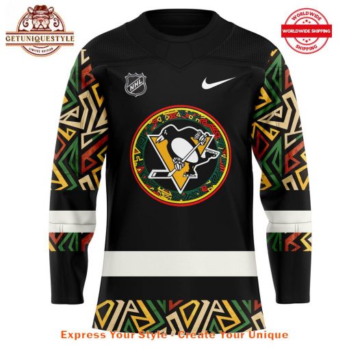 Pittsburgh Penguins Black Hockey History Night Jersey