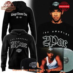 2Pac x Los Angeles Kings Collab King Never Die Black Hoodie