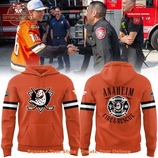 Anaheim Ducks Fire And Rescue Night Limited Edition Hoodie