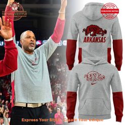 Arkansas Razorback Basketball Ball Hogs 2025 Gray Hoodie