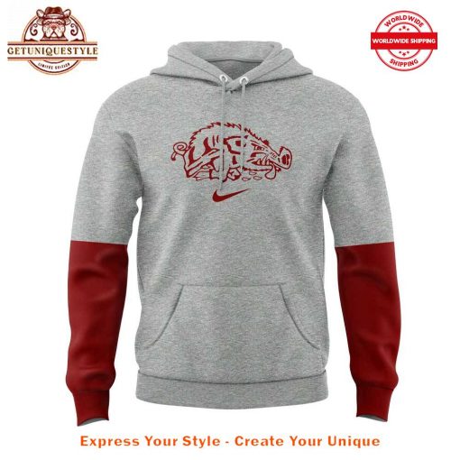 Arkansas Razorbacks Basketball Ball Hogs 2025 Gray Hoodie