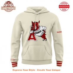 Arkansas Razorback Mens Basketball Chainstitch Logo Hoodie