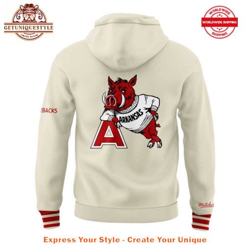 Arkansas Razorback Men’s Basketball Chainstitch Logo Hoodie