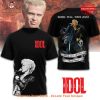 Billy Idol Rebel Yell Tour 2025 Black Shirt