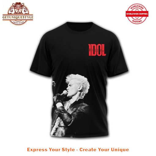 Billy Idol Rebel Yell Tour 2025 Black Shirt