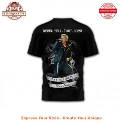 Billy Idol Rebel Yell Tour 2025 Black Shirt