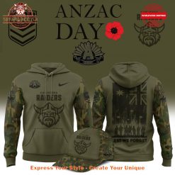 Canberra Raiders NRL ANZAC Day 2025 Limited Edition Hoodie