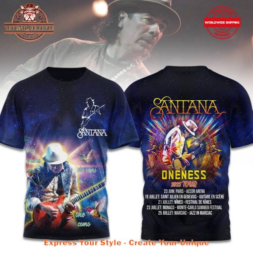 Carlos Santana Oneness 2025 Tour Merch Collection