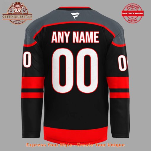 Carolina Hurricanes Fanatics Red Black Custom Hockey Jersey