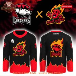 Charlotte Checkers x Ghost Peppers 2025 Hockey Jersey