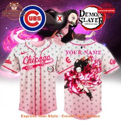 Chicago Cubs Demon Slayer Kamado Nezuko Pink Jersey