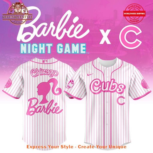 Chicago Cubs MLB x Barbie Night Game Limited Edition 2025 Jersey