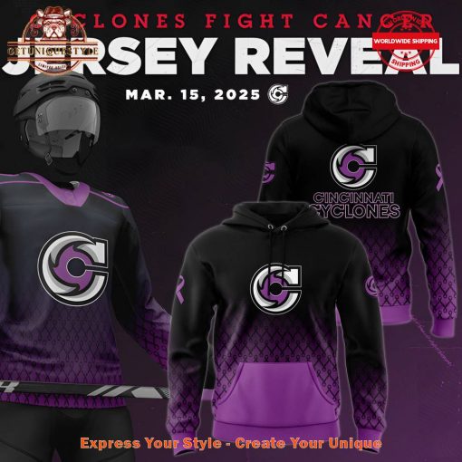 Cincinnati Cyclones Fight Cancer 2025 Hoodie