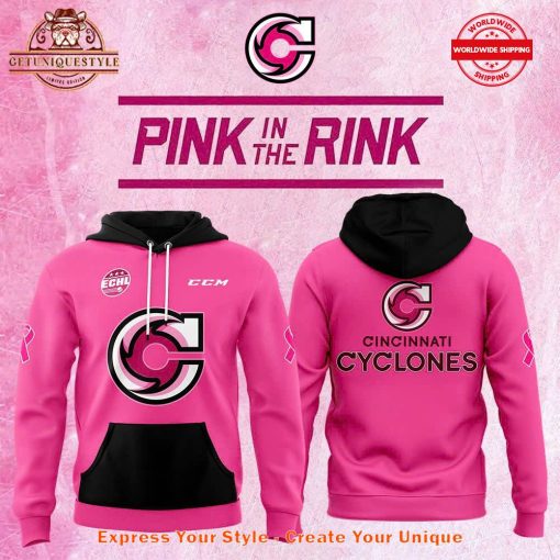 Cincinnati Cyclones Pink in the Rink 2025 Hoodie