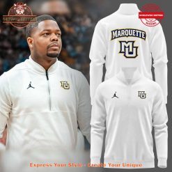 Coach Carleton Rivers Jr Marquette Men’s Basketball Half Zip Sweatshirt