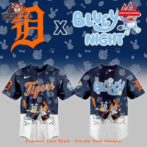 Detroit Tigers Bluey Night 2025 Baseball Jersey