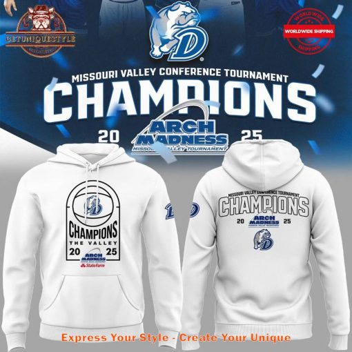 Drake Bulldogs Basketball MVC Tournament Champions 2025 Hoodie