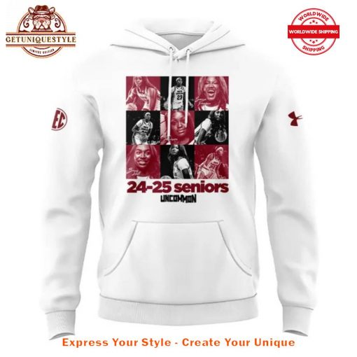 Gamecocks Women’s Basketball 24-25 Senior White Hoodie