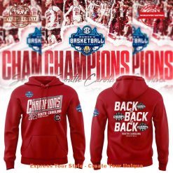 Gamecocks Women’s Basketball SEC Champions Back to Back to Back Hoodie