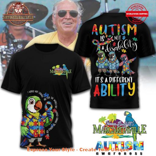 Jimmy Buffett Autism Awareness Black Shirt