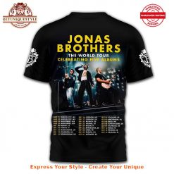 Jonas Brothers The World Tour Celebration Five Albums Shirt