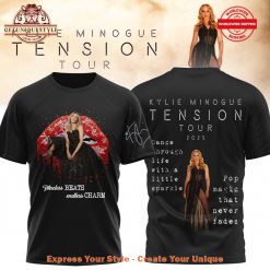 Kylie Minogue Tension Tour 2025 Black Shirt