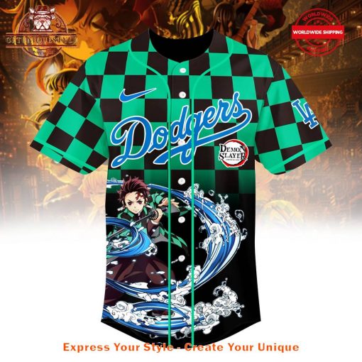 Los Angeles Dodgers Demon Slayer Kamado Tanjirou Jersey