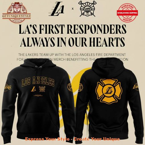 Los Angeles Lakers LAFD 2025 Black Hoodie