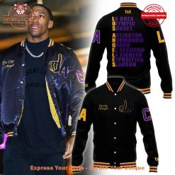 Los Angeles Lakers The City Of Angels Baseball Jacket