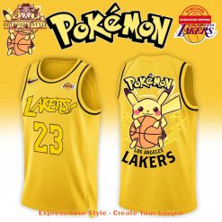 Los Angeles Lakers x Pokemon Pikachu 23 Basketball Jersey