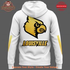 Louisville Cardinals Mens Basketball 2025 Zip White Hoodie