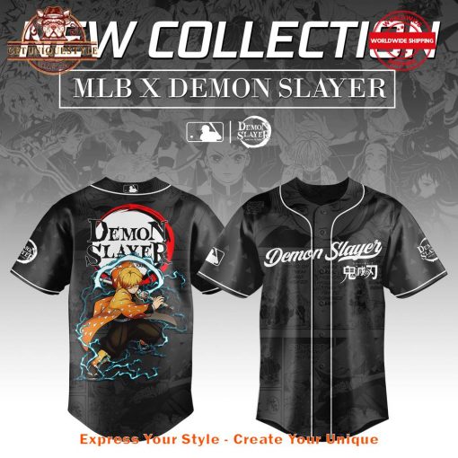 MLB x Demon Slayer Agatsuma Zenitsu Limited Baseball Jersey