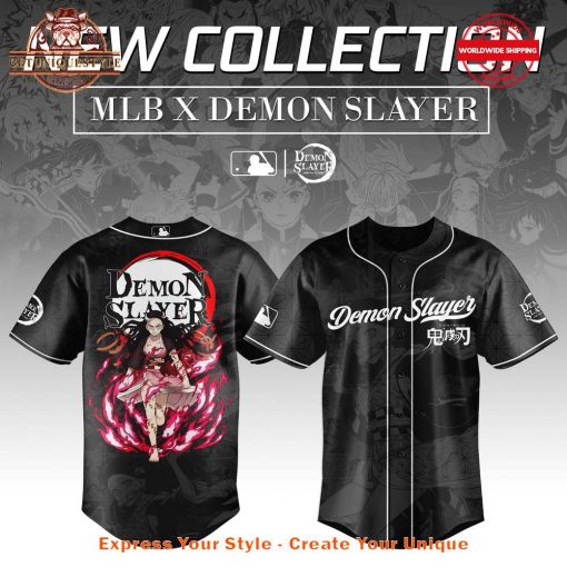 MLB x Demon Slayer Kamado Nezuko Limited Baseball Jersey