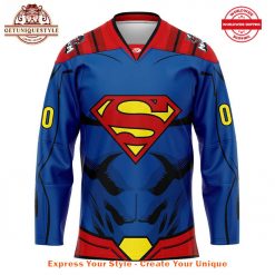 Macon Mayhem Superman Collab 2025 Hockey Jersey