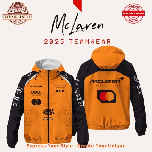 McLaren Racing 2025 Teamwear Windbreaker Jacket